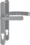 Dr&uuml;ckergarnitur LI&Egrave;GE - Schmalschild 24 mm, Griff flach,67-72,Edelstahl-Effekt