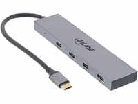 InLine® USB 3.2 Gen.2 Hub (10Gb/s), USB Typ-C zu 4 Port Typ-C (1 Port Power Through