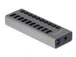 Delock Externer SuperSpeed USB Hub mit 10 Ports + Schalter, 63670