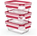 EMSA Clip & Close Glas Frischhaltedose, rechteckig, 0,45 L, 100 Prozent dicht,