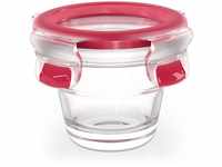 Emsa N10401 Clip & Close Glas Frischhaltedose rund | 0,1 L | stapelbar | gefrierfest