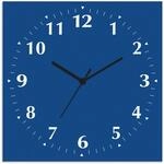 ARTLAND Wanddeko Wanduhr ohne Tickger&auml;usche Alu Funkuhr 30x30 cm Quadratisch Lautlos