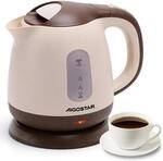 Aigostar Wasserkocher Klein 1 Liter Braun - Kompakt & Leicht Reisewasserkocher 1100