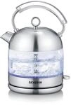 SEVERIN Retro Glas Wasserkocher, XXL-F&uuml;llvolumen von 1,7L, leistungsstarker und