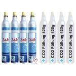 4 x CO2 Zylinder 425 optimal f&uuml;r original Soda-Stream Wassersprudler Crystal,...