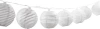 Dehner Solar Lichterkette Lampion, L&auml;nge 240 cm, Nylon/Kunststoff, wei&szlig;