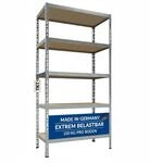 TKT &ndash; Work System Steckregal mit Holzb&ouml;den 180x90x40cm - Verzinktes Regal mit