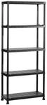 Keter Plus Kunststoffregal 75/5, schwarz, 75 x 32 x 176 cm