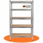 Ondis24 Metallregal Basti, Lagerregal 70 x 30 x 149 (H) cm, Kellerregal Silber,