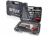 BITUXX® Werkzeugkoffer 215 tlg Werkzeug Knarrenkasten Ratschenkasten Nusskasten