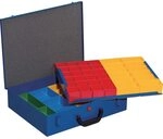 Allit 454124 Kleinteilekoffer aus Metall mit 59 losen Eins&auml;tzen, 44cm x 37cm x 11cm,