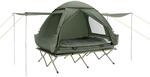 SoBuy Feldbett mit Zelt 2 Personen 7in1 Wurfzelt mit Luftpumpe, Rolltasche,