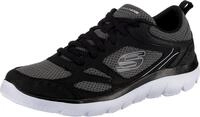 Skechers Herren Summits South Rim Turnschuhe, Black Leather/Mesh/White Trim, 45 EU