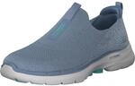 Skechers Damen Go Walk 6 Glimmering Sneaker, Blue Textile Turquoise Trim, 39 EU