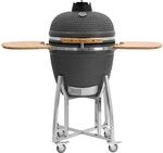 BBQ-Toro Kamado Grill Holzkohlegrill "KURO" &Oslash; 52 cm | Grau | Holzkohlegrill mit