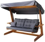 WESTMANN Hollywoodschaukel Schaukelbank Sia 2400 Anthrazit 236x120x190 cm