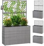 Casaria Blumenkasten Rankgitter Grau