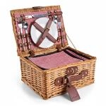 eGenuss Picknickkorb f&uuml;r 2 Personen &ndash; Handgefertigtes Picknick Set aus Weide...