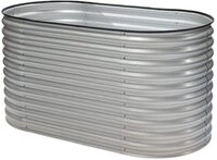 WESTMANN Hochbeet aus Metall | 160x80x82 cm Silber | Kr&auml;uterbeet f&uuml;r Garten &