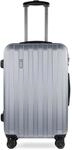 bugatti Lima Hartschalenkoffer 67x45x27,5 cm, 58,1L, 4-Rollen mit TSA-Schloss, Silber
