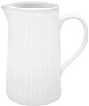 GreenGate Milchkanne Wasserkrug Krug Alice White Jug 1 L wei&szlig; Steinzeug Landhaus