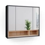 Vicco Badspiegelschrank Beatrice, Anthrazit, 80 x 72 cm, zur Wandmontage mit...
