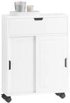 SoBuy Badezimmerschrank mit Rollen &ndash; Nischenregal Badschrank mit...