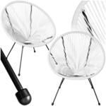 tectake&reg; 2er Set Stuhl Acapulco Design, Gartenstuhl, Gartenst&uuml;hle im Retro...