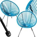 tectake&reg; 2er Set Stuhl Acapulco Design, Gartenstuhl, Gartenst&uuml;hle im Retro Design,