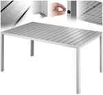 tectake&reg; Gartentisch, Outdoor Esstisch, Balkontisch in Holz Optik, Terrassentisch