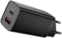 Baseus Travel Charger GaN2 Lite Quick Charger C+U QC 3.0 PD 3.0 65W EU Black
