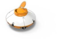 Robopool Freistehender Poolroboter Frisbee blau