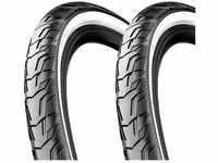 Continental Unisex-Adult Ride City Bicycle Tire, Black/White, 28", 700 x 47C (45C),