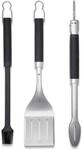 Weber Premium Grillbesteck, 3-teilig, aus Edelstahl, bestehend aus Grillzange, Wender
