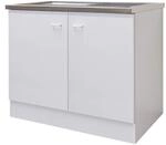 Flex-Well Sp&uuml;lenunterschrank BOCHUM - Sp&uuml;lenschrank mit Sp&uuml;le - Breite 100...