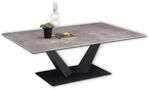 Gisele Couchtisch mit Keramikoberfl&auml;che, Metallgestell, Anthrazit, 120 x 40