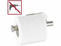 WENKO Toilettenpapierhalter Salve Edelstahl glänzend - ohne Bohren,