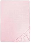 biberna Jersey Spannbettlaken 90x200-100x200 cm Rose | 100% Baumwolle Spannbetttuch