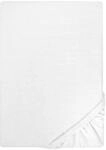 biberna Jersey Spannbettlaken 90x200-100x200 cm wei&szlig; | 100% Baumwolle Spannbetttuch