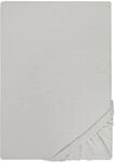 biberna Jersey Spannbettlaken 90x200-100x200 cm grau | 100% Baumwolle Spannbetttuch