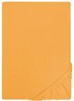 biberna Jersey Spannbettlaken 90x200-100x200 cm gelb | 100% Baumwolle Spannbetttuch