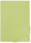 biberna Jersey Spannbettlaken 90x200-100x200 cm gr&uuml;n | 100% Baumwolle Spannbetttuch
