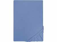 biberna Jersey-Spannbetttuch 0077155 blau 1x 90x190 cm - 100x200 cm