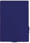 biberna Jersey Spannbettlaken 90x200-100x200 cm blau | 100% Baumwolle Spannbetttuch