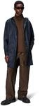 RAINS Unisex Lange wasserdichte Jacke, 47 Marineblau, M