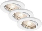 BRILONER Leuchten - LED Einbauleuchten, 3er Set Deckenlampen, LED-Modul schwenkbar,