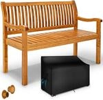 tillvex Gartenbank Holz 2-3 Sitzer inkl. Abdeckung wetterfest 125 cm | Parkbank