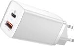 Baseus Travel Charger GaN2 Lite Quick Charger C+U QC 3.0 PD 3.0 65W EU White