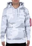 Alpha Industries Back Print Hoody Camo Kapuzensweat f&uuml;r Herren White Camo