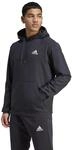 adidas Herren Essentials Fleece Hoodie, Black / White, L